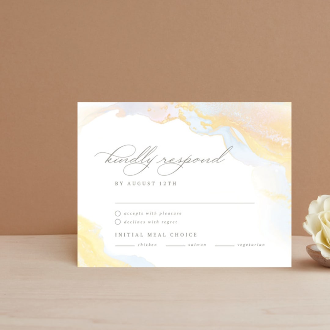 "The whisper of the waves" - RSVP Cards in Sunrise by Helen Halik - Front