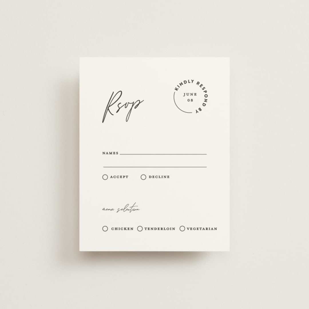 "Merge" - RSVP Cards in Cloud by Pixel and Hank - Front