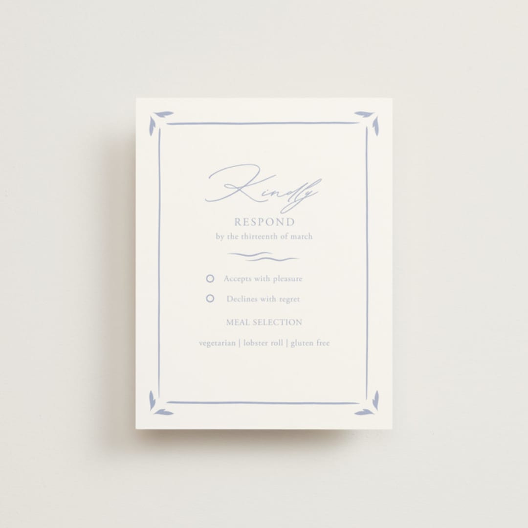 "Ocean Dreams" - RSVP Cards in Pale Cerulean by Sabrin Deirani - Front