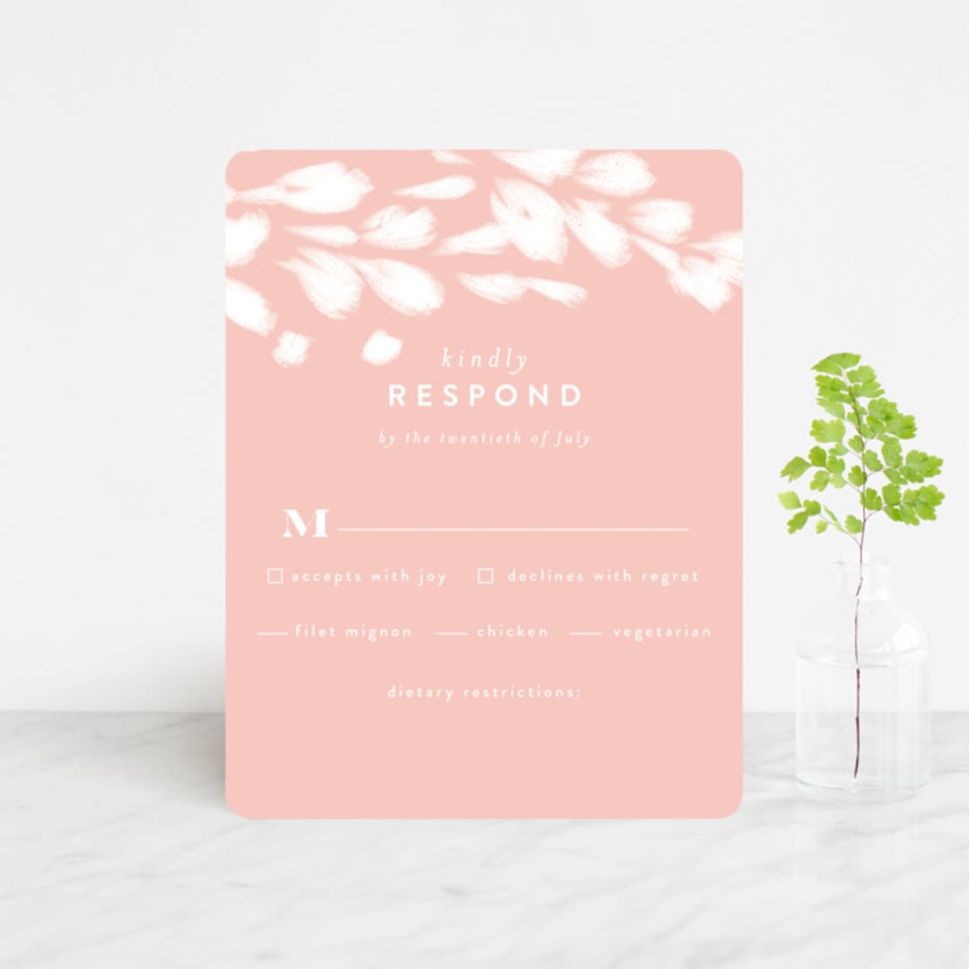 "spring dream" - RSVP Cards in Onyx by Angela Marzuki - Front