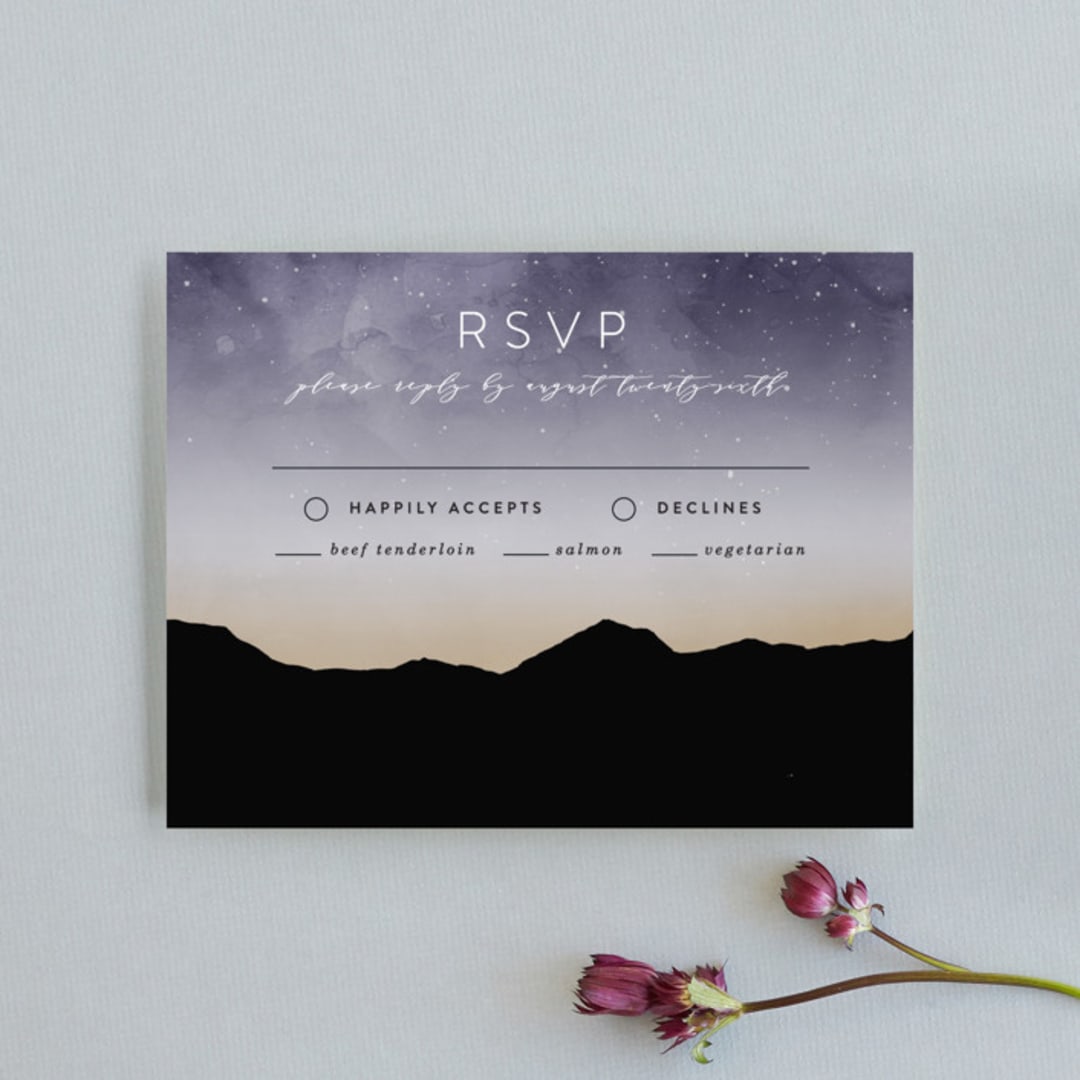 "Starry Skies" - RSVP Cards in Twilight by Kelly Schmidt - Front