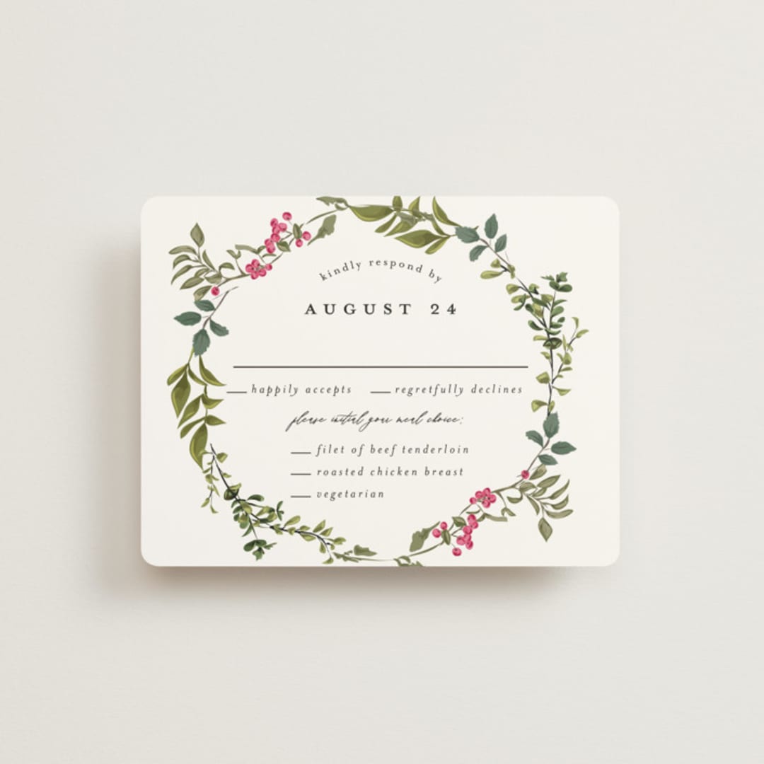 "Forest Flowers" - RSVP Cards in Tropical by Susan Moyal - Front