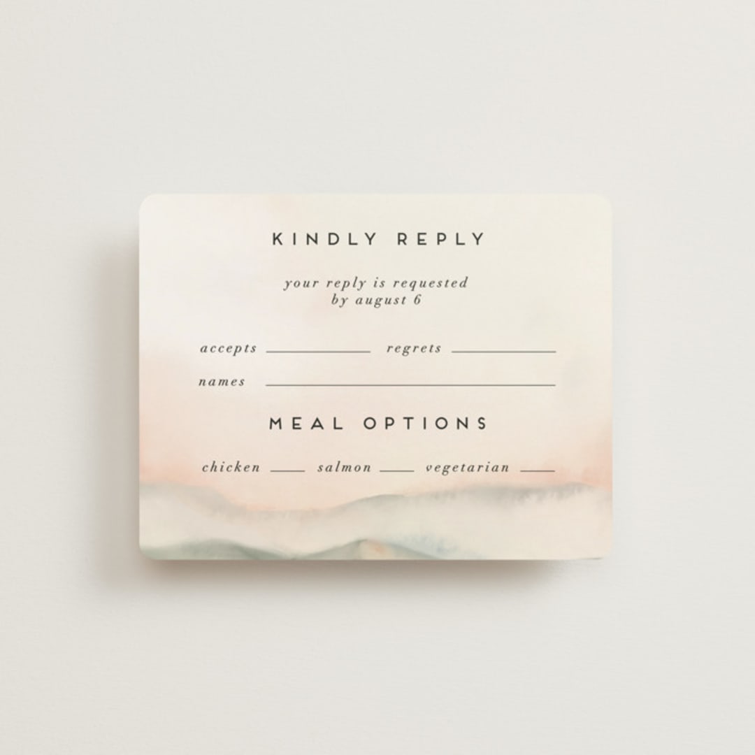"Every Single Dawn With You" - RSVP Cards in Forest by Petra Kern - Front