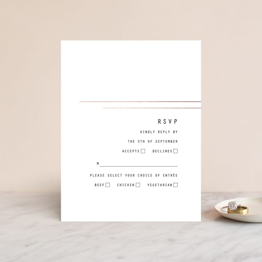 "BOLD AS LOVE" - RSVP Cards in Noir by DESIGN X FIVE - Front
