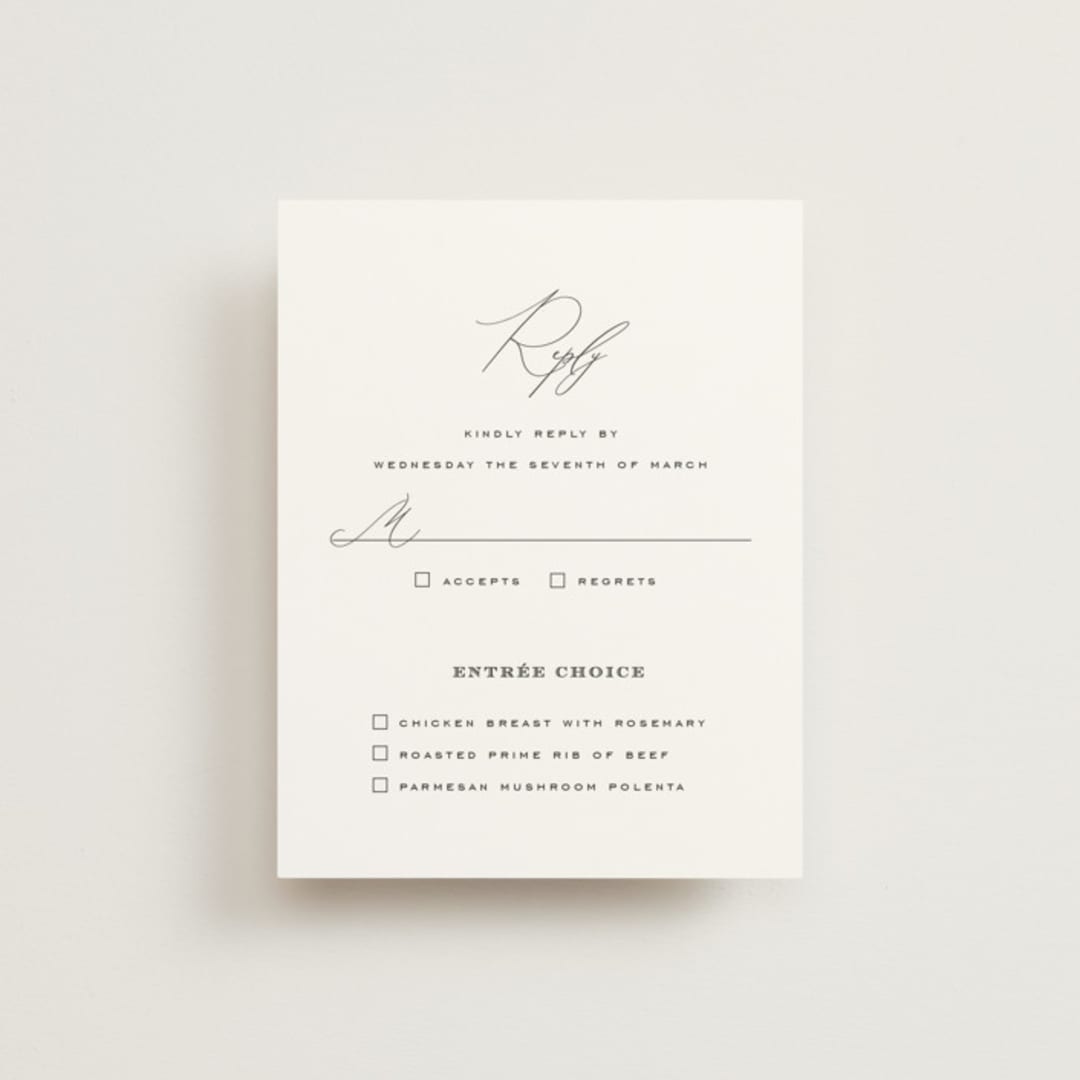 "la noce" - RSVP Cards in Ink by Design Lotus - Front