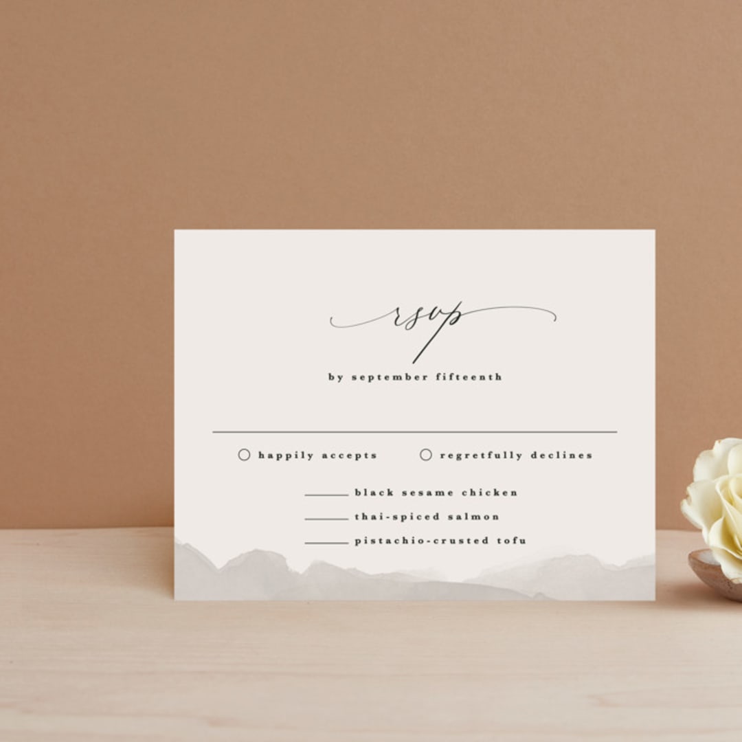 "ridge" - RSVP Cards in Natural by Kate Ahn - Front