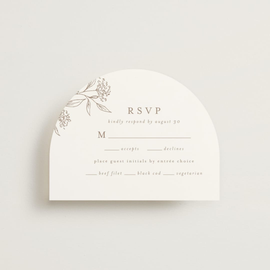 "Monogrammed" - RSVP Cards in Taupe by Chris Griffith - Front