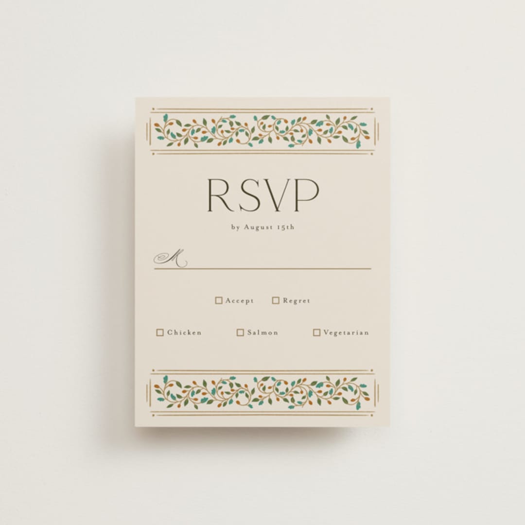 "Juliet" - RSVP Cards in Autumn by Ashlee Townsend - Front