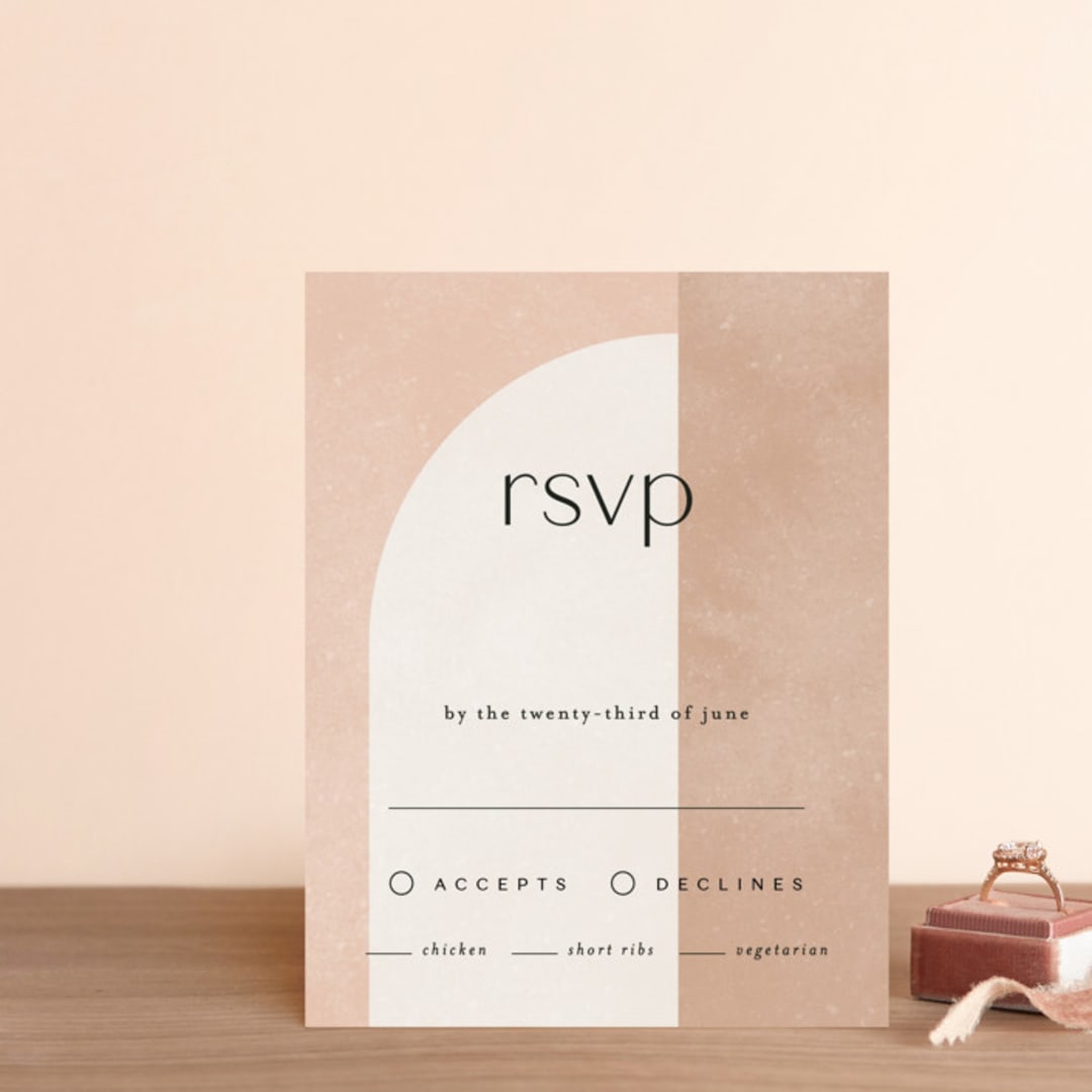 "Arches" - RSVP Cards in Terracotta by Kelly Schmidt - Front