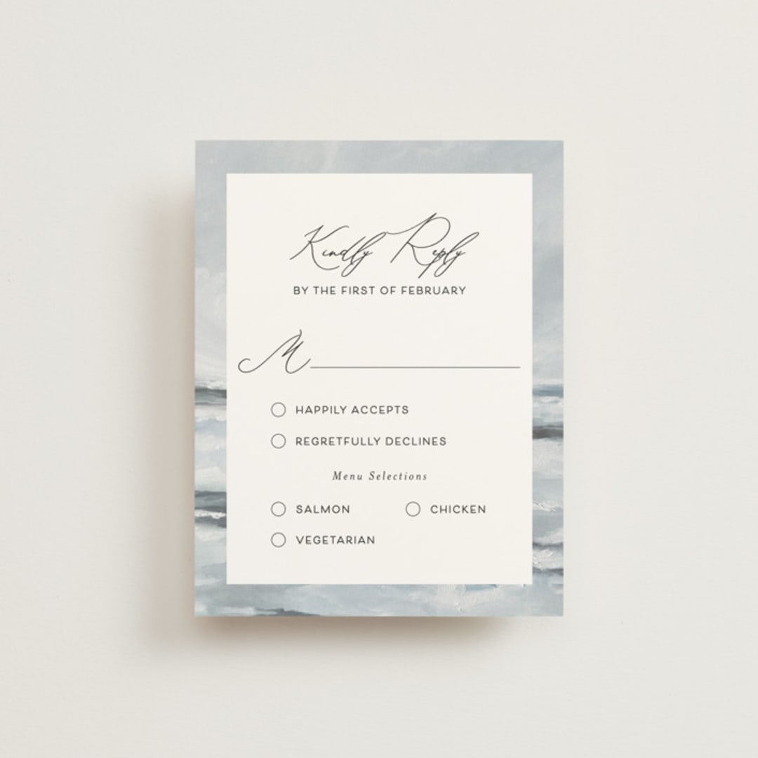 "Water's Edge" - RSVP Cards in Cloud by Nicoletta Savod - Front