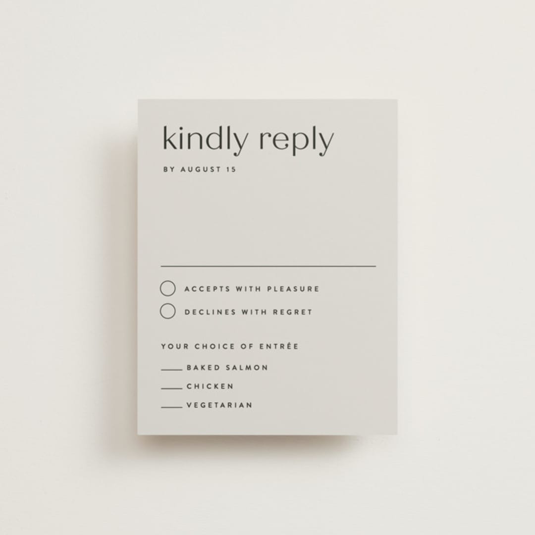 "Align" - RSVP Cards in Linen by JoAnn Jinks - Front