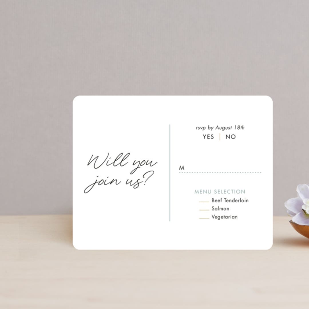 "Postale" - RSVP Cards in Ebony by Ann Gardner - Front