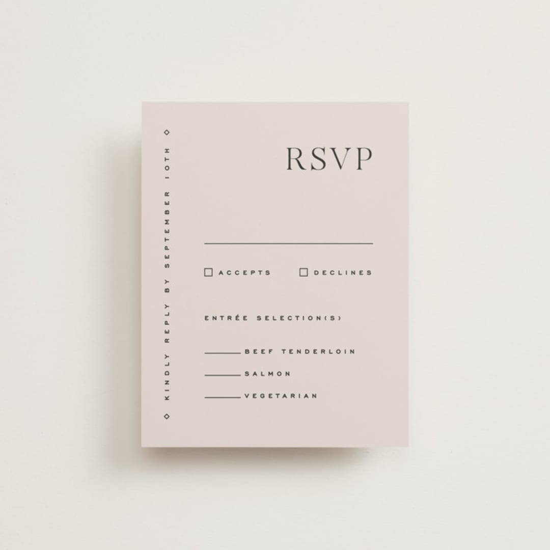 "Coco" - RSVP Cards in Linen by Carly Reed Walker - Front