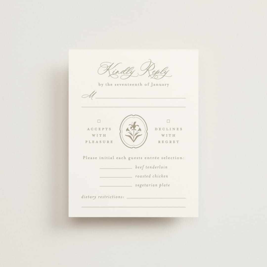 "Calia" - RSVP Cards in Paris Rain by Jennifer Postorino - Front