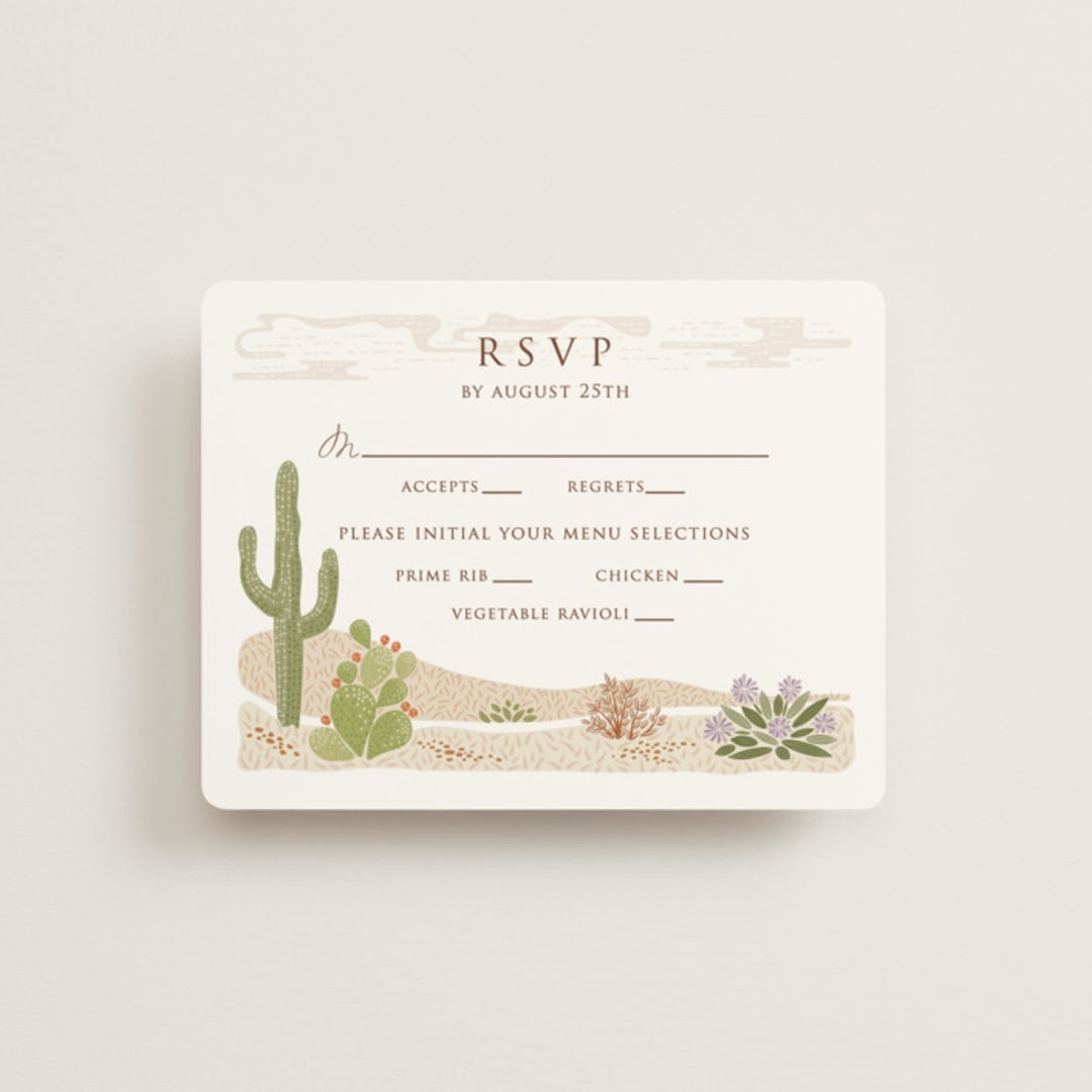 "Westward" - RSVP Cards in Red Rock by Paper Sun Studio - Front