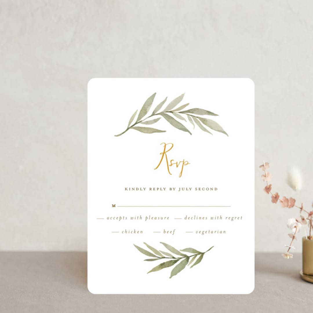 "Summer Love" - RSVP Cards in Sunflower by Wildfield Paper Co - Front