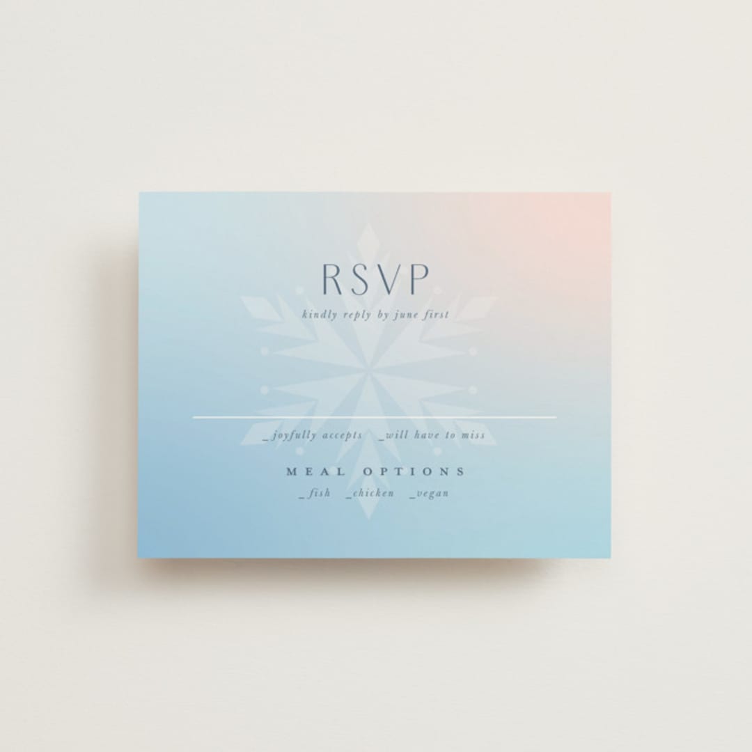 "Disney's Frozen True Love" - RSVP Cards in Frozen by Lori Wemple - Front