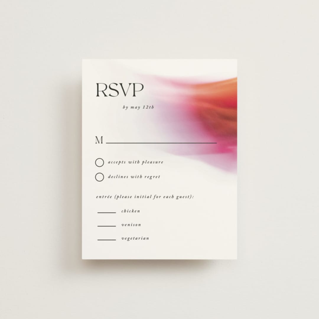 "Flamenco" - RSVP Cards in Hibiscus by Catherine Culvenor - Front