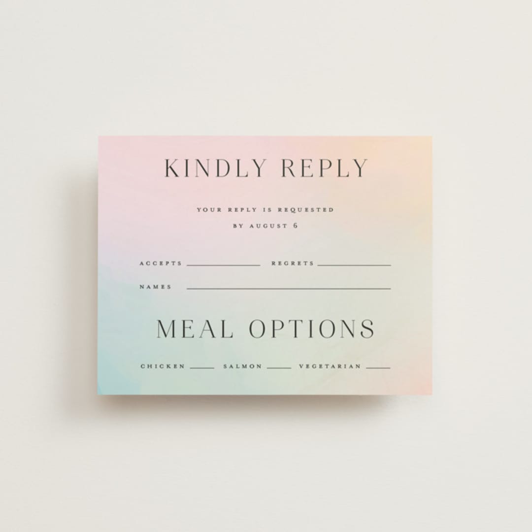 "marshmallow" - RSVP Cards in Sunrise by Petra Kern - Front