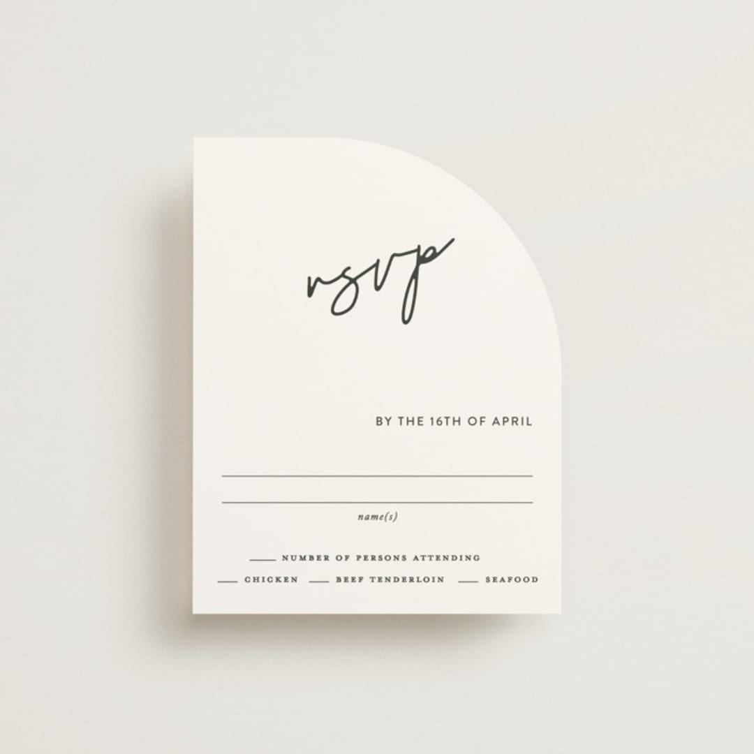 "As if a Dream" - RSVP Cards in Cloud by Pine Street Creative - Front