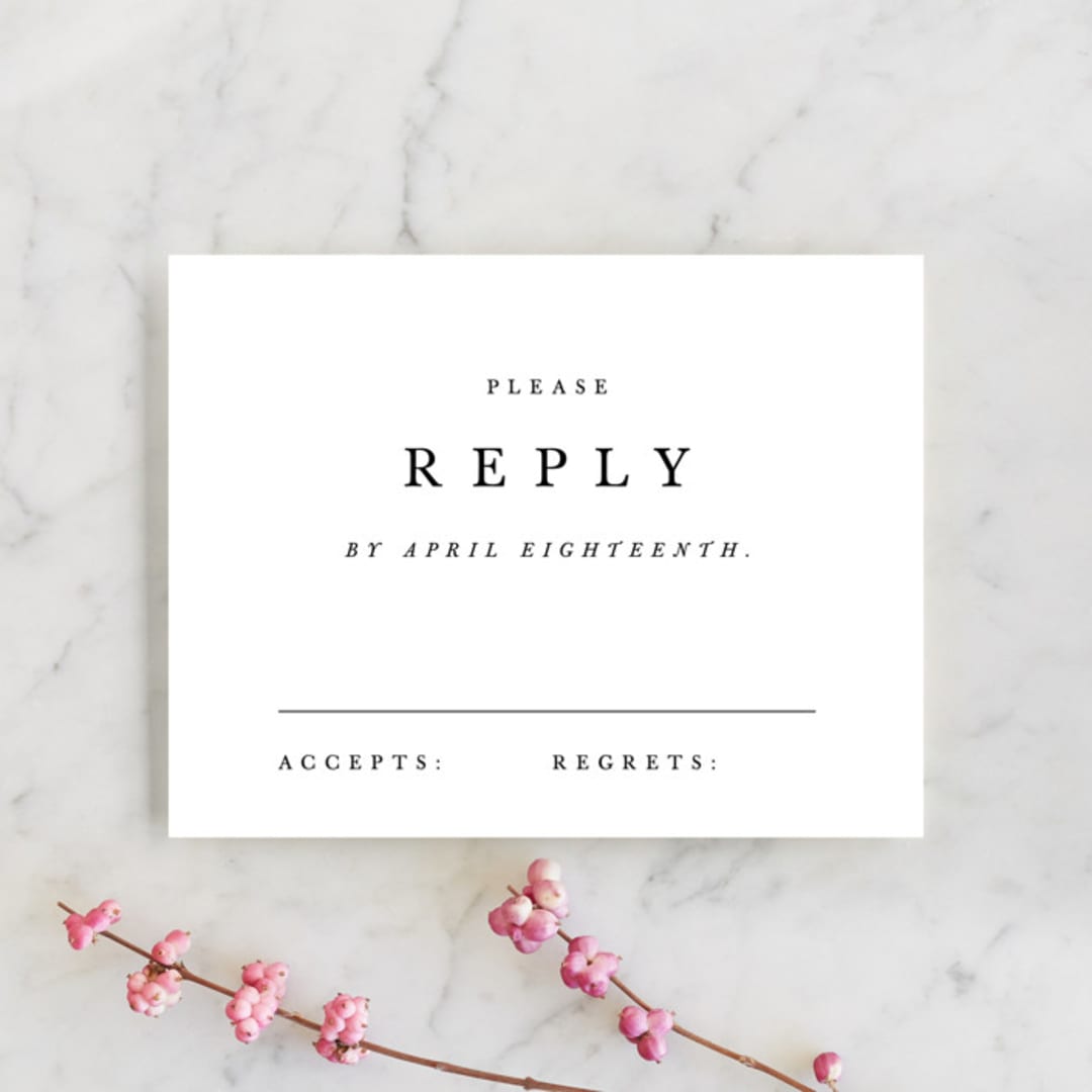 "Johannis" - RSVP Cards in Ink by Jack Knoebber - Front