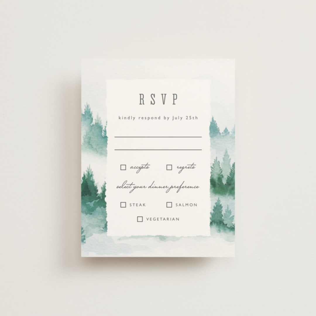 "Forest air" - RSVP Cards in Forest by Yuliya Evseeva - Front