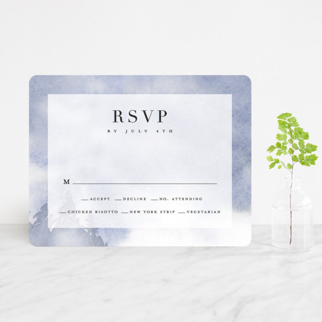 "Misty trees" - RSVP Cards in Frost by Stacey Meacham - Front