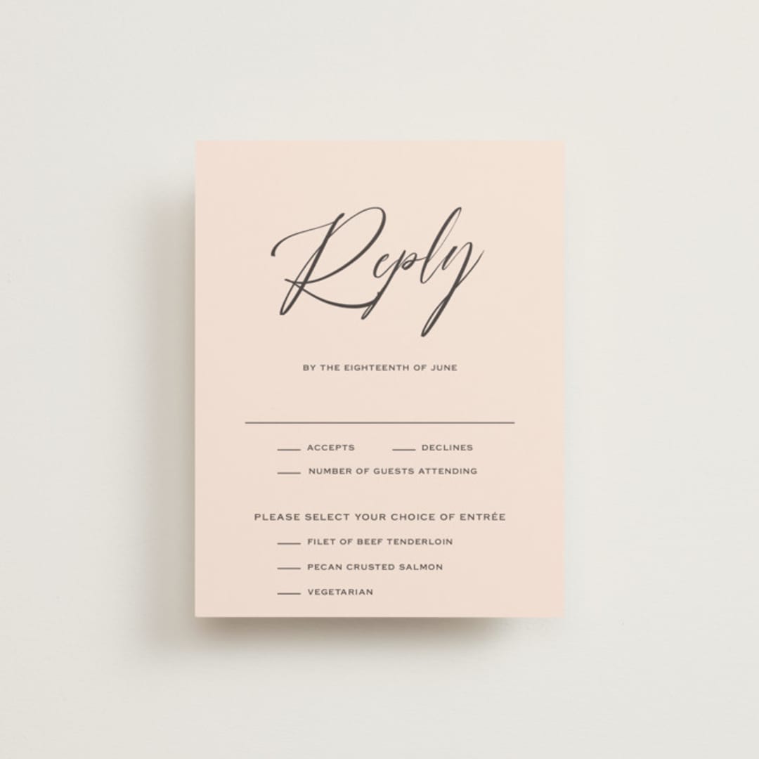 "Vision of Love" - RSVP Cards in First Kiss by Design Lotus - Front