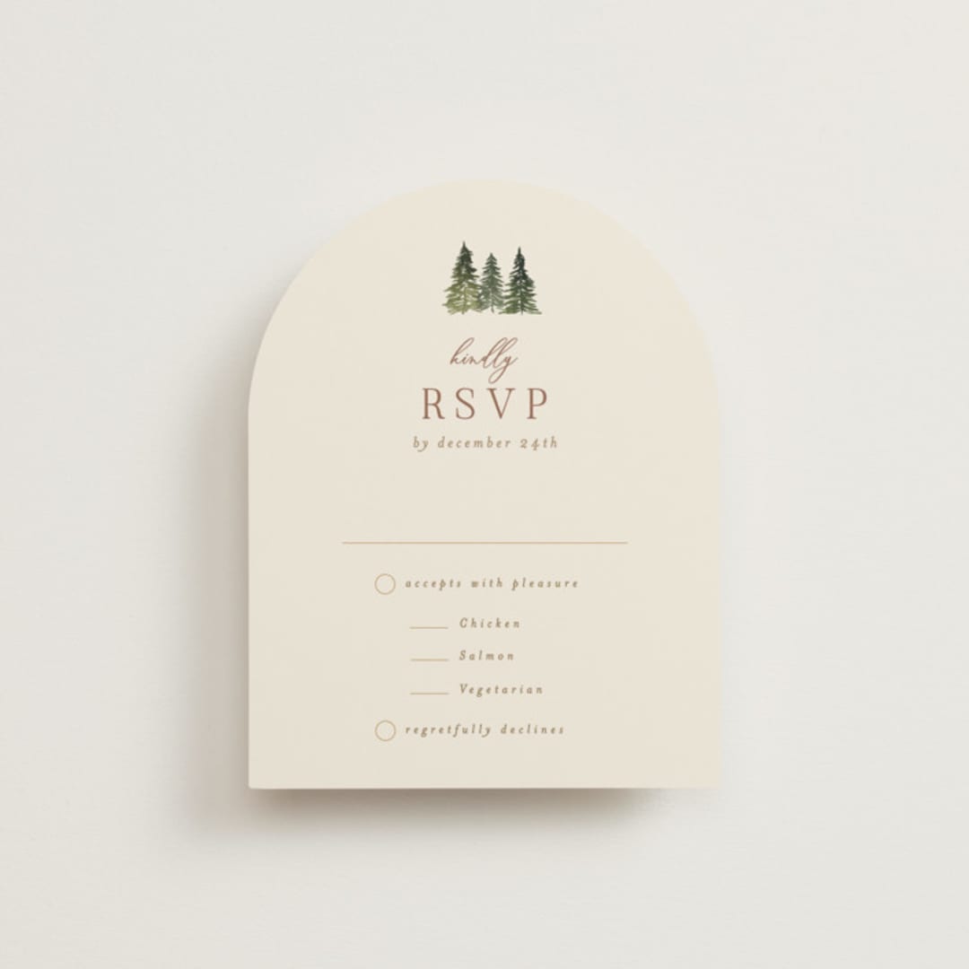 "Into the Forest" - RSVP Cards in Cream by Alethea and Ruth - Front