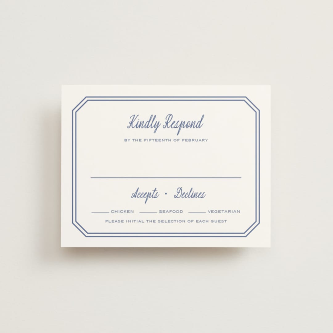 "Deluxe" - RSVP Cards in Blueberry by Carolyn MacLaren - Front