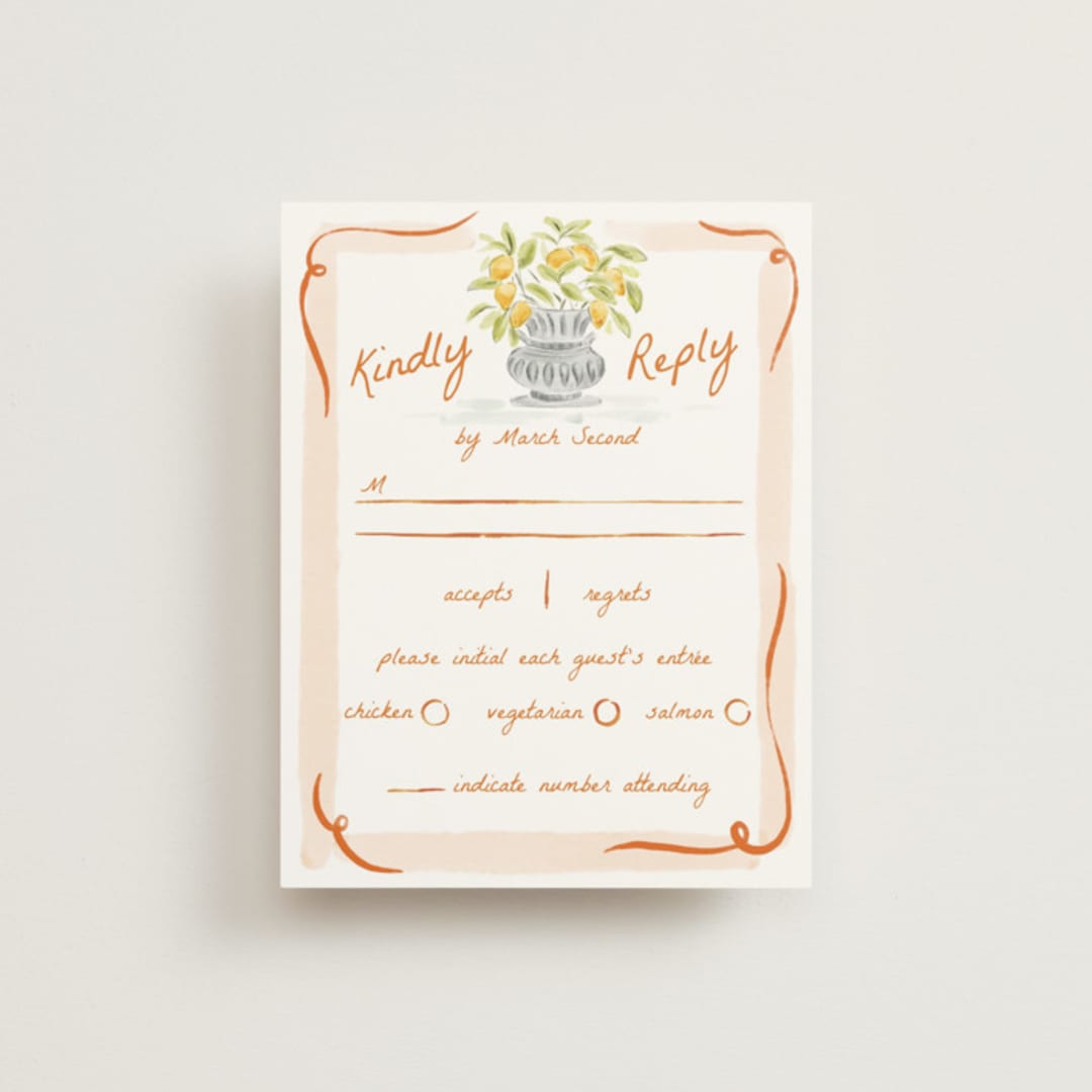 "Giardino" - RSVP Cards in Flame by Pati Cascino - Front