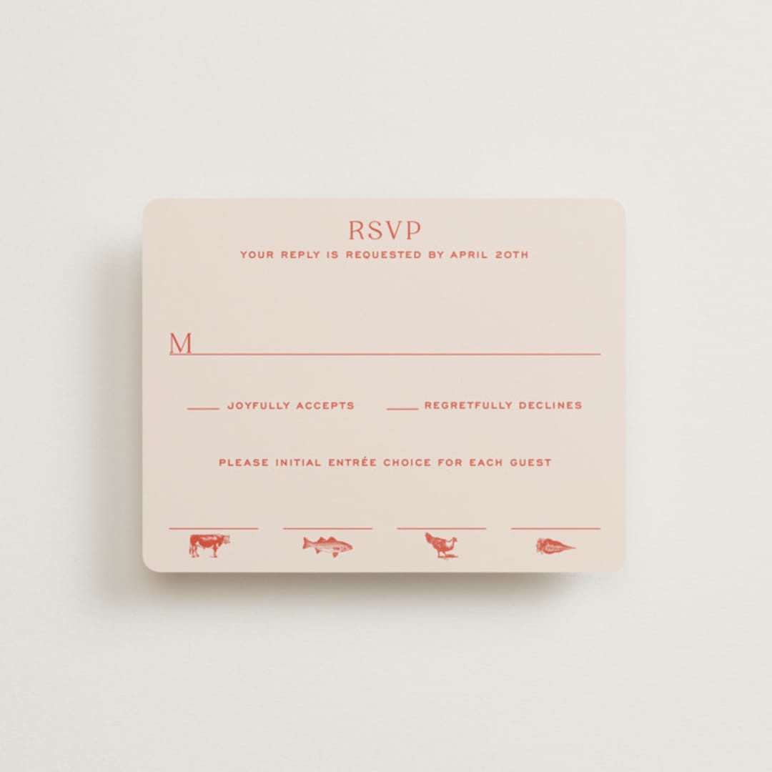 "Racquet" - RSVP Cards in Verona Sunset by Megan Davis - Front