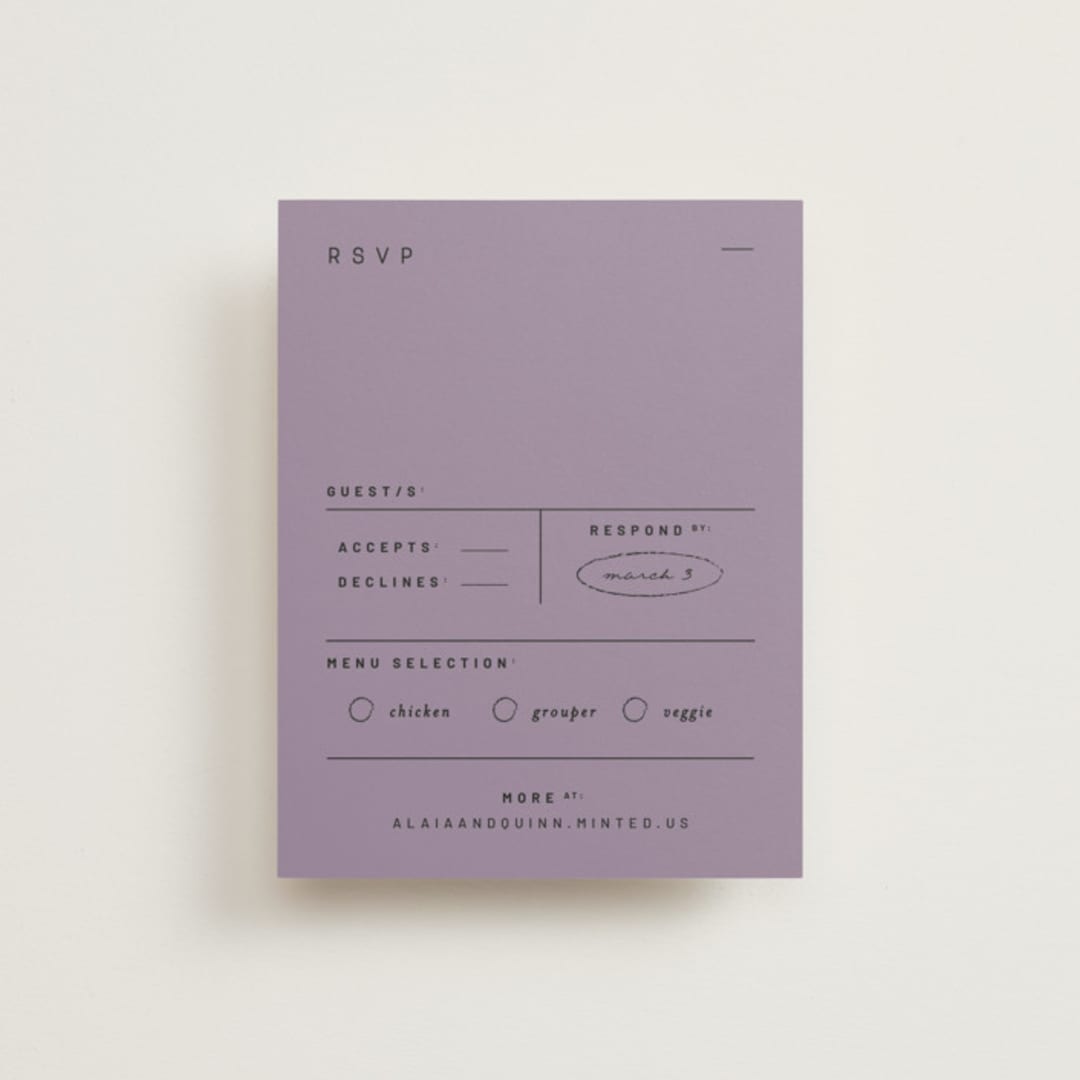 "Alaia" - RSVP Cards in Verona Sunset by Blustery August - Front