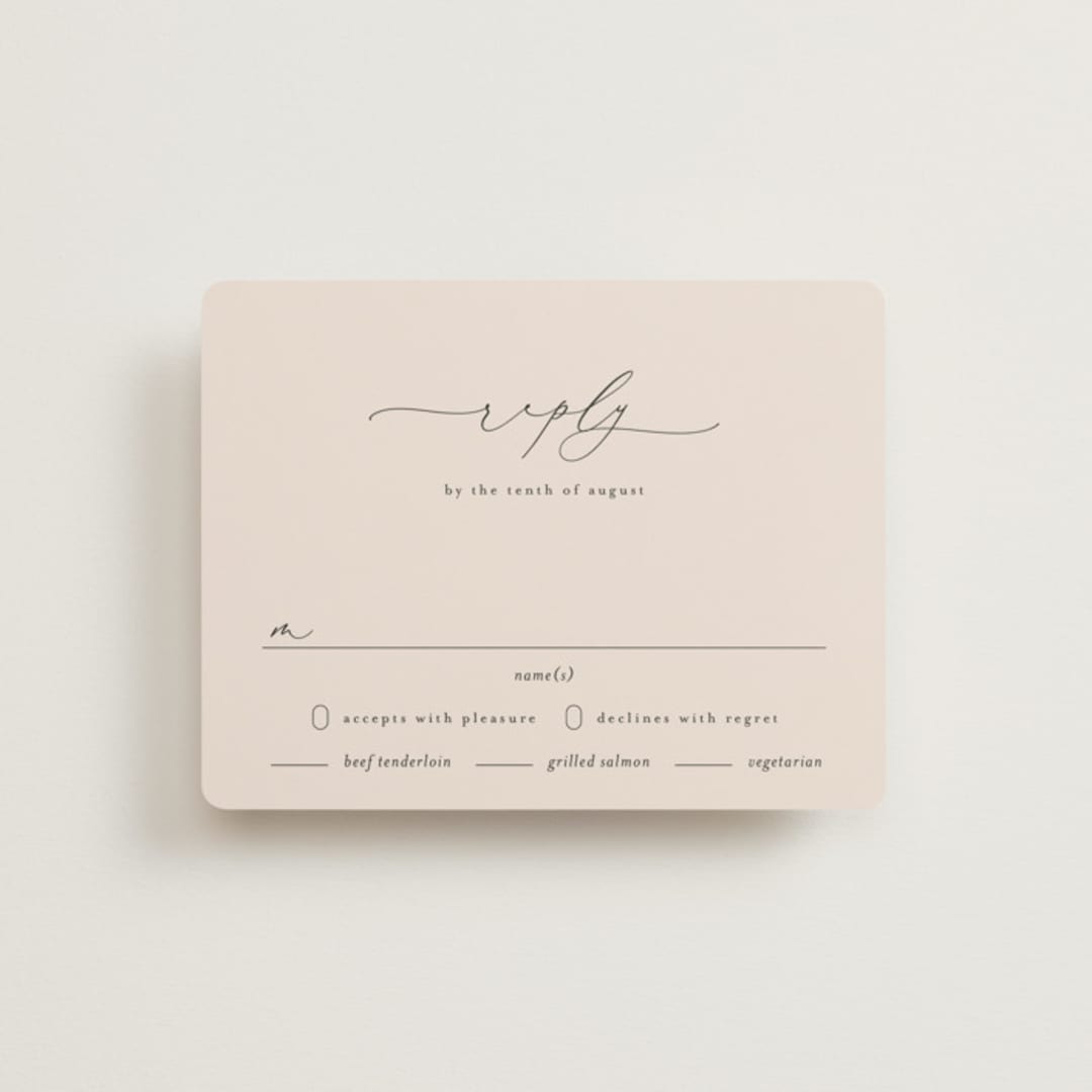 "Everlasting" - RSVP Cards in Latte by Jennifer Postorino - Front