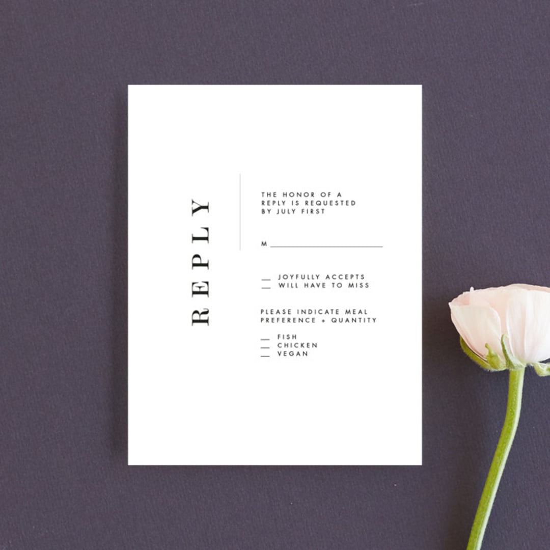 "Urban" - RSVP Cards in Onyx by Lori Wemple - Front