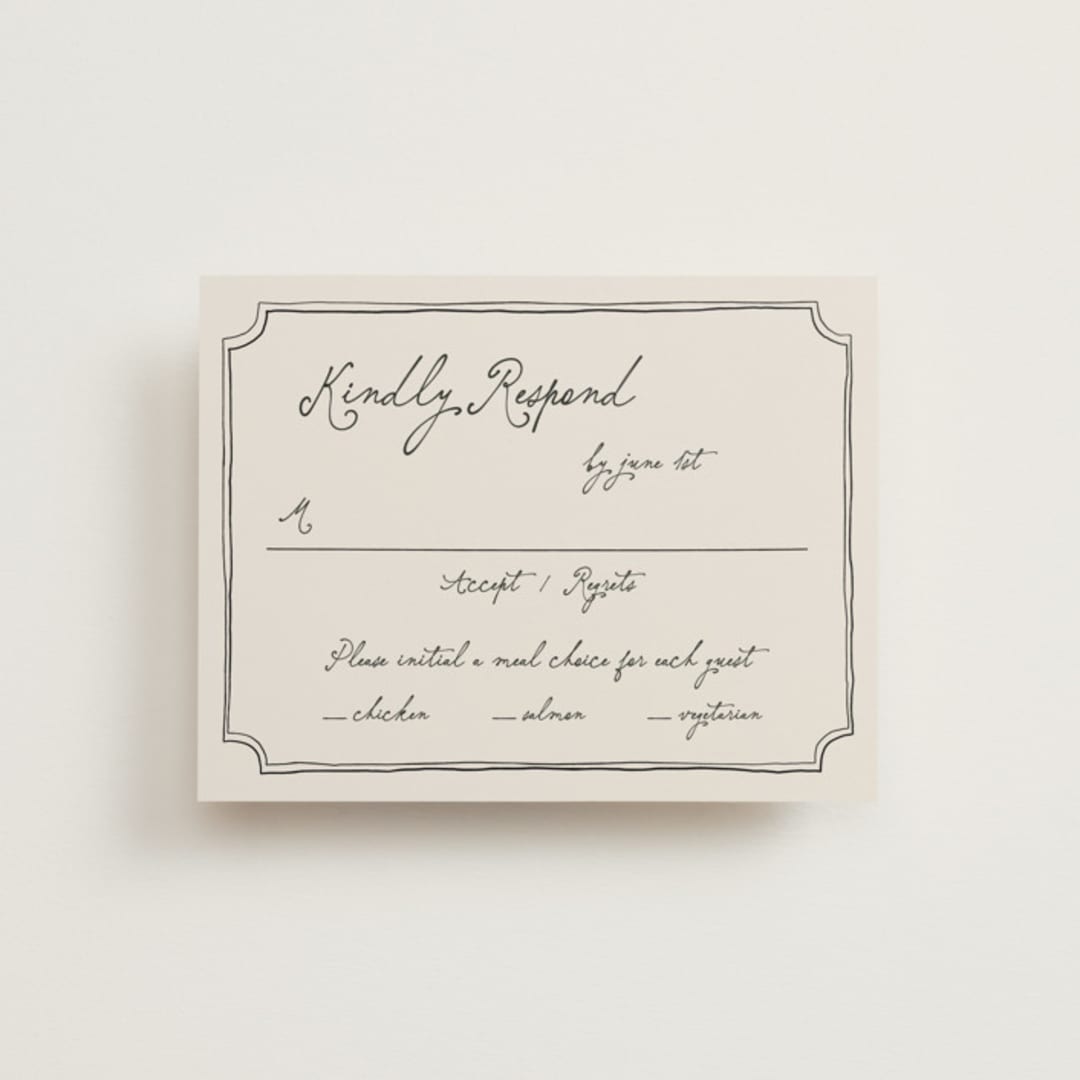 "Felicity" - RSVP Cards in Vintage by Kelly Watkins - Front