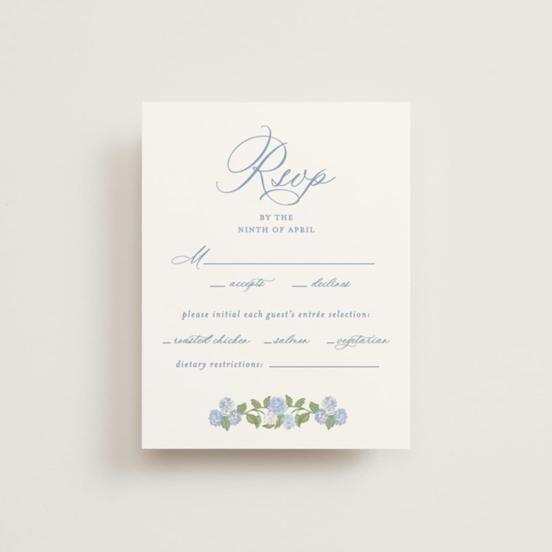 "Pillowy border" - RSVP Cards in Ocean by Creo Study - Front