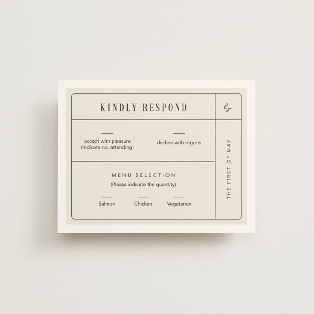 "Everlasting" - RSVP Cards in Cotton by FRANI - Front