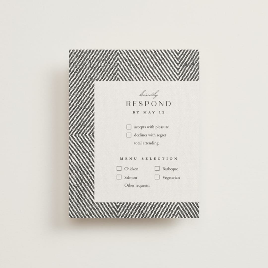 "Elegant Ethno" - RSVP Cards in Noir by FRANI - Front