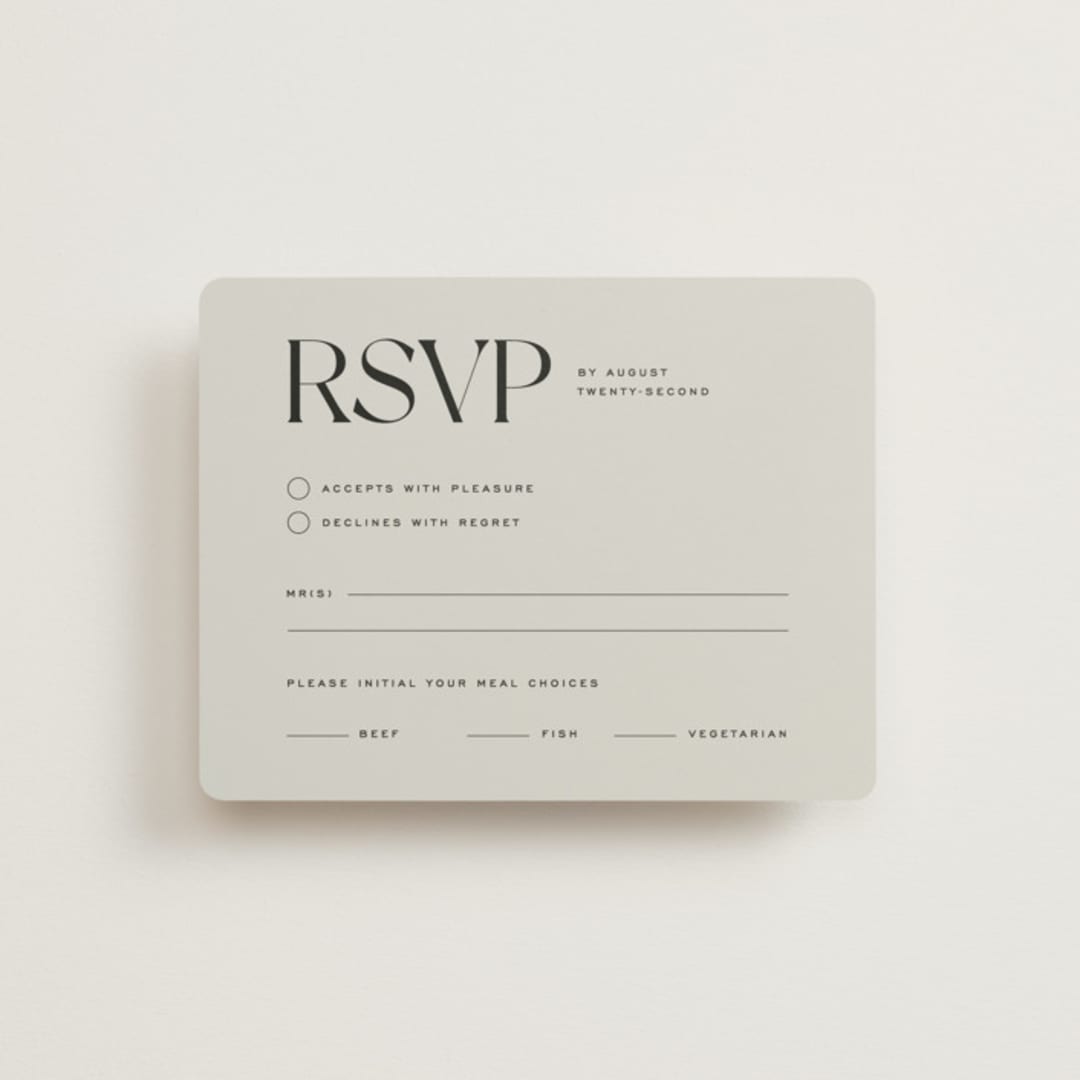 "Carino" - RSVP Cards in Brise by Pati Cascino - Front