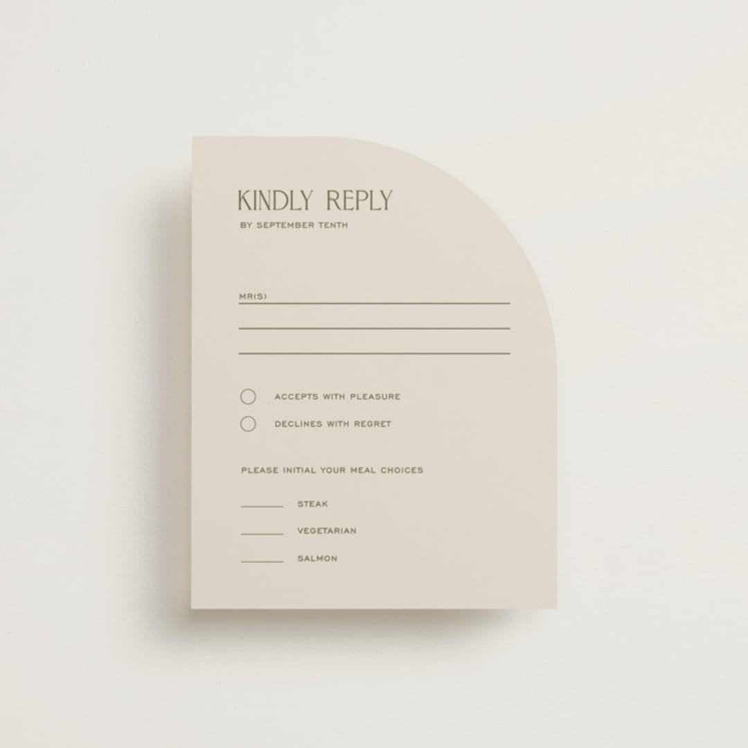 "Eisin" - RSVP Cards in Vanilla Bean by Pati Cascino - Front