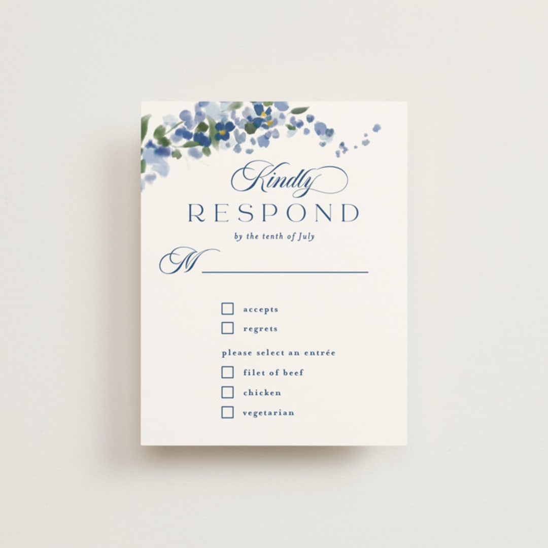 "Meander" - RSVP Cards in Deep Sea by Angela Marzuki - Front