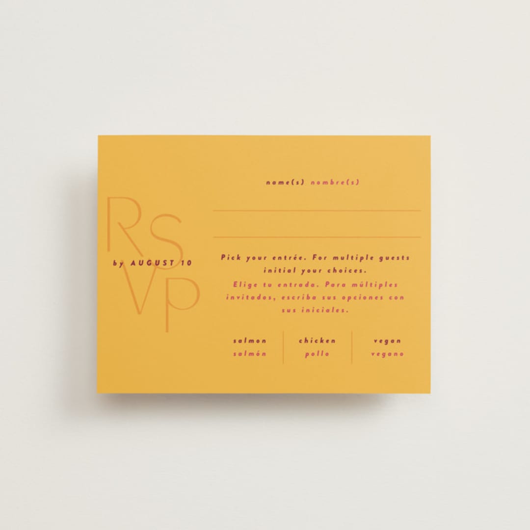 "Amor" - RSVP Cards in Caliente by Owl and Toad - Front