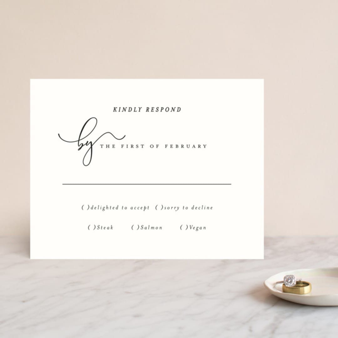 "Heirloom" - RSVP Cards in Ink by Kimberly Morgan - Front