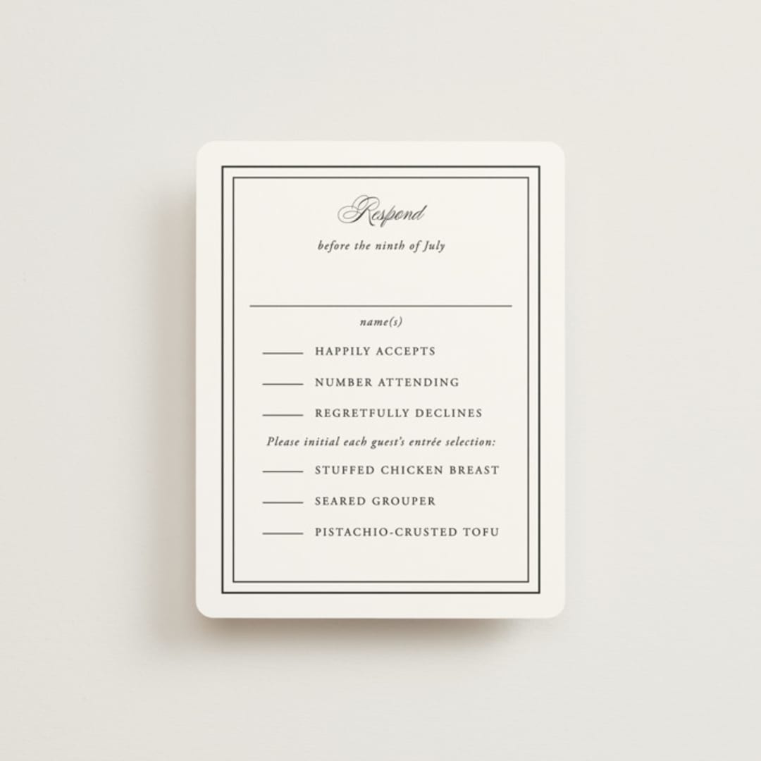 "Story Line" - RSVP Cards in Snow by Kimberly FitzSimons - Front