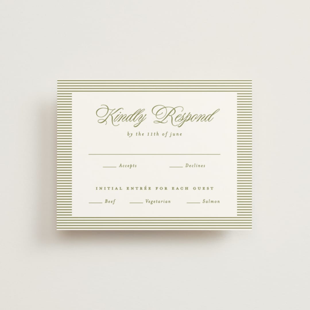 "museo" - RSVP Cards in Olive by Ellen Schlegelmilch - Front