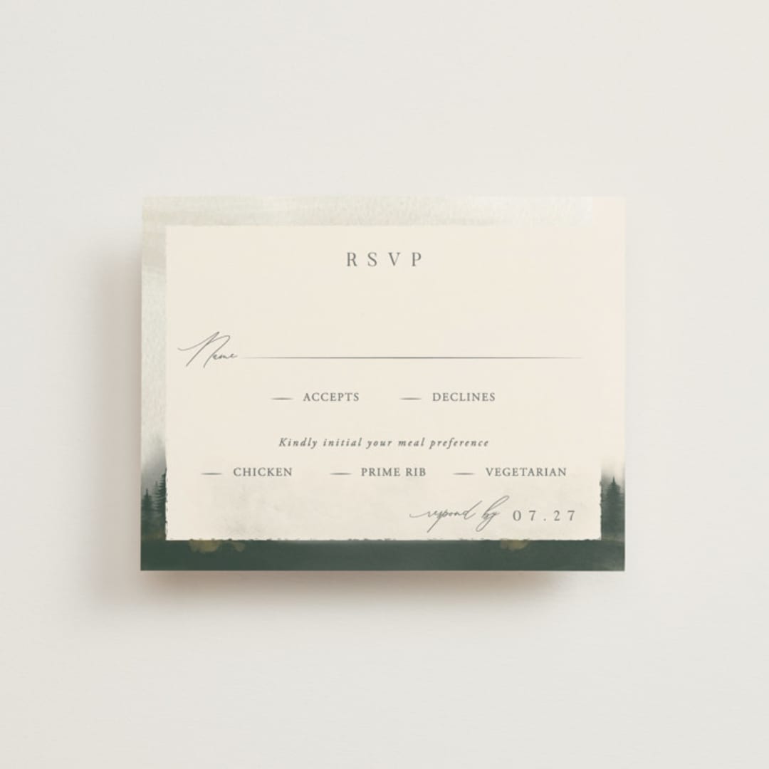 "Lakefront" - RSVP Cards in Natural by Robert and Stella - Front