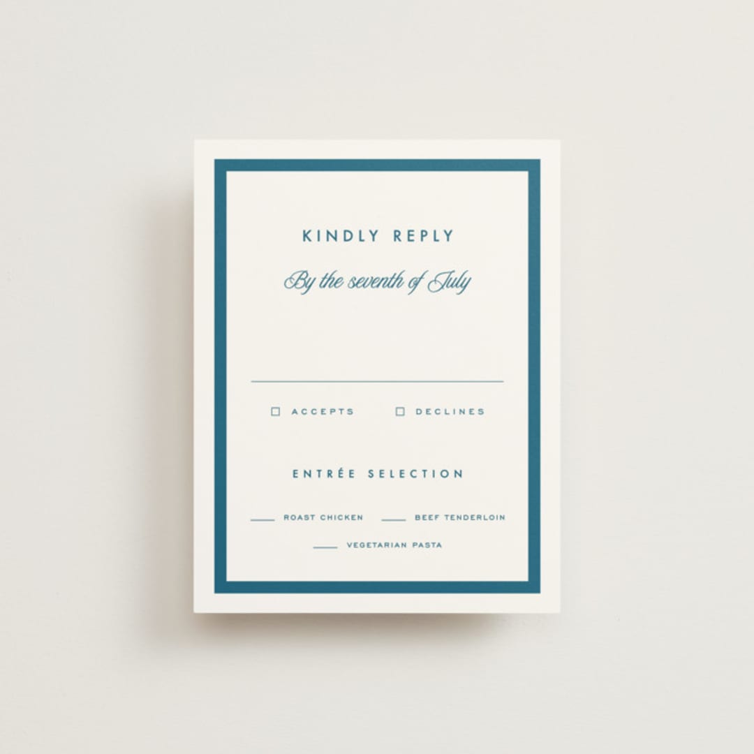 "Coast" - RSVP Cards in Ocean by Kelly Schmidt - Front