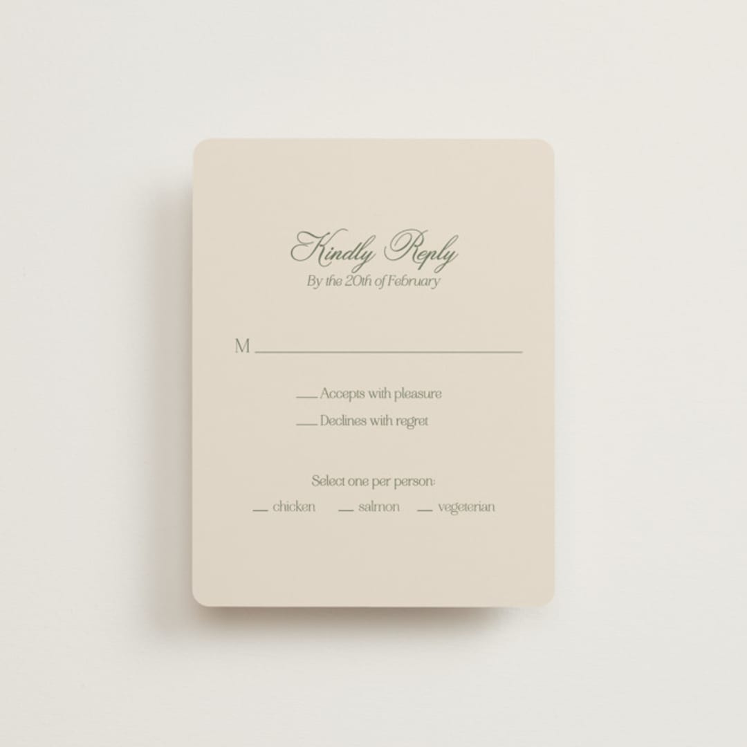 "Summer Fields" - RSVP Cards in Petal by Lisa Joanna Harrison - Front