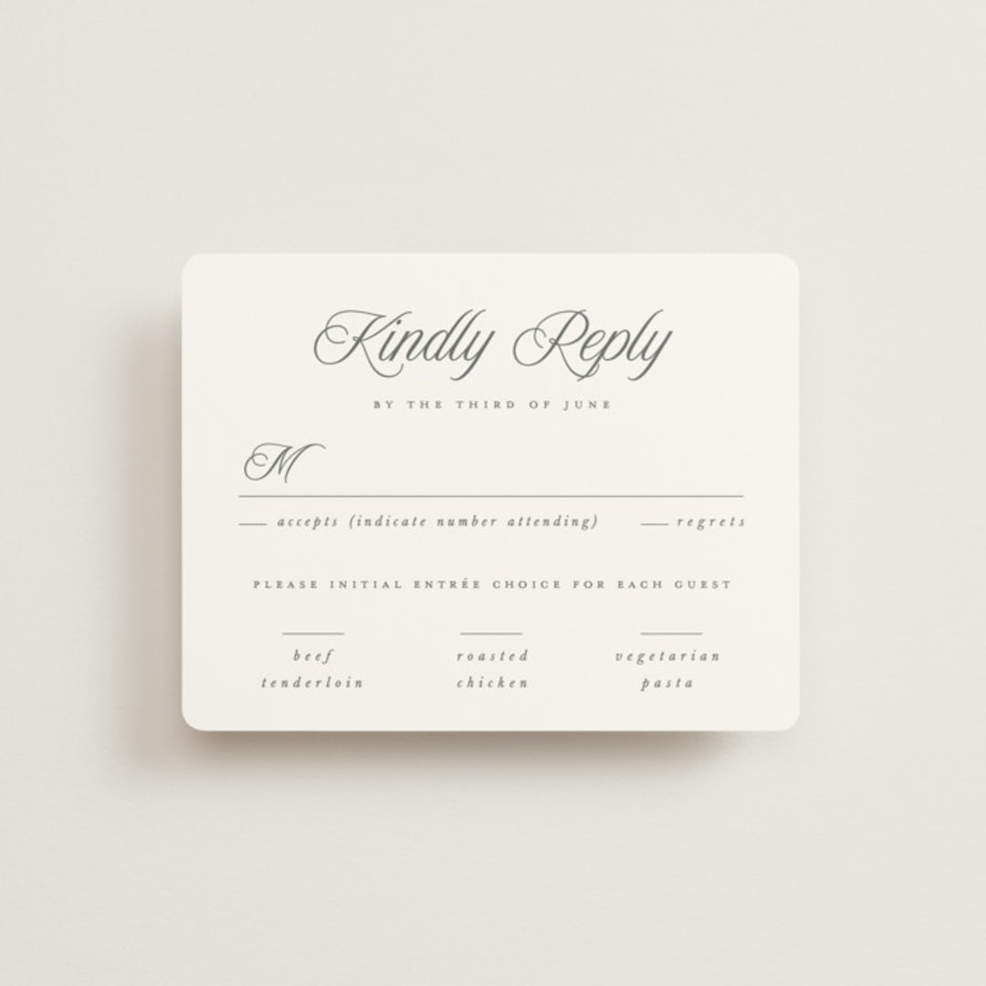 "Beautiful Day" - RSVP Cards in Graphite by Leah Bisch - Front